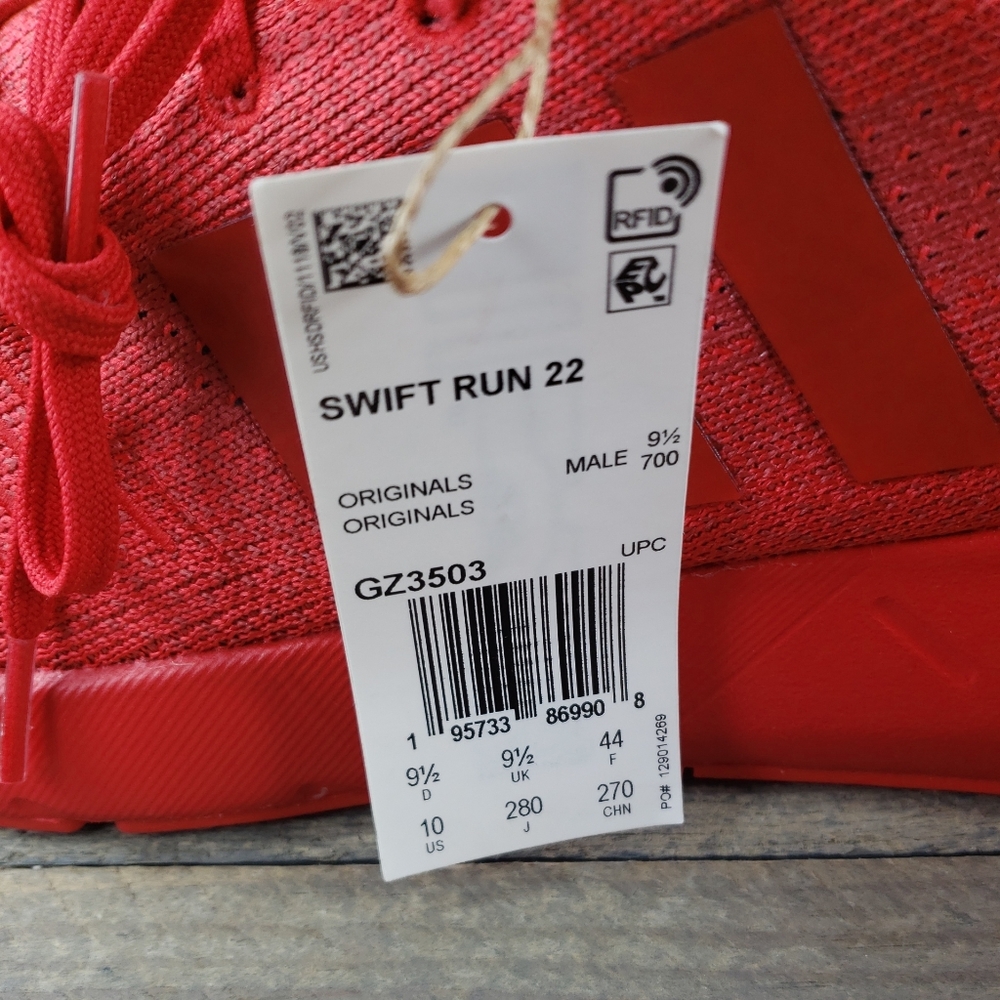 adidas Swift Run 22 Men's Running Shoes Vivid Red/Atered Amber - Picture 11 of 11